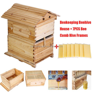 Juego Completo de 7 Piezas de Colmena de Abejas Automática con Flujo Continuo, Caja de Colmena de Abejas, Marco de Colmena de Abejas, Madera de Abeto Chino - Product Image 2