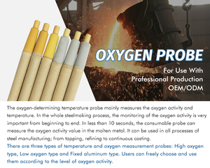 Tùy Chỉnh Thiết Kế Mới Cao Reproducibility Nhiệt Độ Kim Loại Nóng Chảy Oxy Probe Cho Open-Hearth Lò - Product Image 5