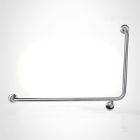 Barre d'appui en acier inoxydable 304 en forme de L 90/135 °   Barre d'appui antidérapante pour salle de bain, pour baignoire/commodes, supporte 500 LBS