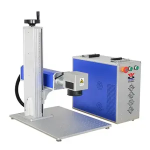 Machine de gravure laser graveur de marqueur laser à fibre portable 20w 30w 50w Machine de marquage laser en acier en métal coloré