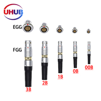 Connecteur audio-vidéo push-pull auto-bloquant série B UHUB, direct usine, série B 3B, 2-32 broches, contacts en laiton, courant nominal 12A