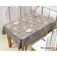 Nappe de table en PVC de style européen, petite, à motifs floraux, imperméable, résistante à l'huile, facile à nettoyer, pour la cuisine, la décoration de la maison