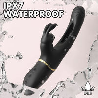 Masseur Baguette Magique 3-en-1 Puissant avec Stimulation Clitoridienne par Battement, Vibrateur Lapin, Vente en Gros OEM ODM, Articles pour Adultes Personnalisables