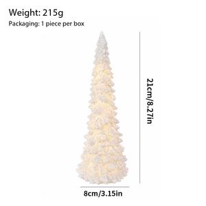 Décorations de Noël scintillantes blanches en gros d'usine, mini <span class=keywords><strong>sapin</strong></span> artificiel lumineux à LED, décoration de table de Noël - Product Image 4