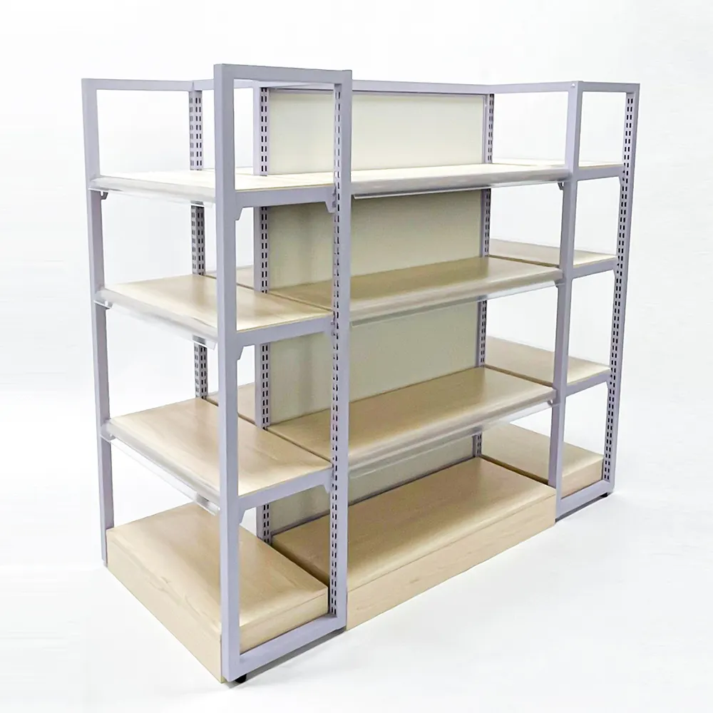 Wooden Supermarket Shelves Display Racks and Shelves Light-duty store display