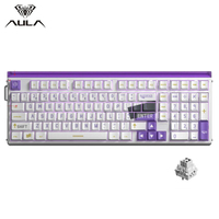 Clavier de jeu mécanique en plastique AULA L99, 8000 mAh, écran de 3,98 pouces, échange à chaud, trois modes, RGB sans fil, PC Gamer, ordinateur de bureau