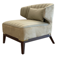 Mobilier de maison de luxe moderne nordique, chaise de loisirs beige en cuir véritable de style concis du milieu du siècle