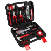 KAFWEULL H13035A – Kit de réparation domestique 47 pièces en acier au chrome-vanadium, avec tournevis et clés ajustables, rangement en boîte colorée, portable