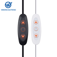 Contrôleur de clignotement 3 touches mini noir/blanc 5V 12V 24V pour bande LED d'appareils électroménagers, en plastique