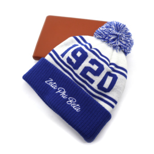 Tốt Nhất Tùy Chỉnh Hy Lạp Chữ Zeta phi Beta Sorority Dệt Kim <span class=keywords><strong>Beanie</strong></span> Mũ Mùa Đông 3D Thêu Kinh Doanh Áp Dụng Beanies Mua - Product Image 1