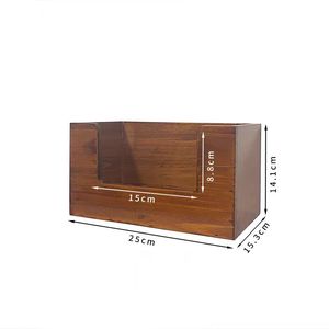 Wooden Cosmetic <b>Storage</b> Box <b>With</b> Drawers Dark Brown Solid Wood Makeup Organizer For Desk <b>Dressing</b> <b>Table</b> - Product Image 4
