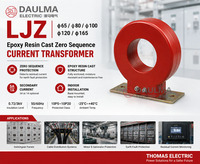 Transformateur de courant à séquence nulle en résine époxy LJZ-65/80/100/120/165, bobinage toroïdal simple en cuivre, 0,72/3 kV 50/60 Hz