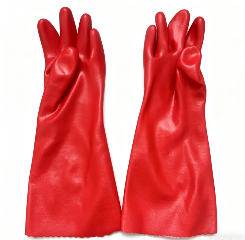 Red Durable PVC Coated Oil Resistant
