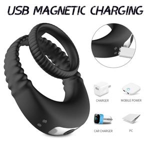Anillos Vibradores para Parejas, Anillo para Pene, Juguetes Sexuales para Hombres, Anillo para Retrasar la Eyaculación, Artículos Sexuales, Vibrador para Hombres Adultos, Gay 18+ - Product Image 3