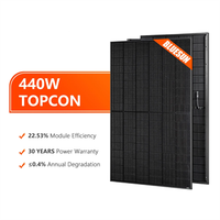 Stock UE Module TOPCon Pv Panneau solaire Panneaux solaires photovoltaïques 430w 400w 500w 450w 550w Panneaux solaires bifaciaux noirs