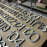 Özel daire 3D Metal arkadan aydınlatmalı ışıklı ev numarası harfler işareti Led otel kapı paslanmaz çelik