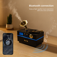 Diffuseur d'arômes portable et rechargeable 160 ml, écologique, avec sortie de brume, design disque vinyle et commande multi-touches