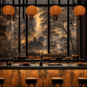 Conjuntos de hotel y lujoso restaurante de estilo moderno Adquisición de decoración integral con diseño completo - Product Image 6