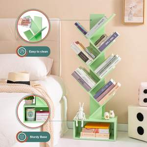 Estanterías de Madera para Libros, Separador de Ambientes, Librería Alta de Madera para Almacenamiento de Libros, CDs/Películas/Libros - Product Image 2