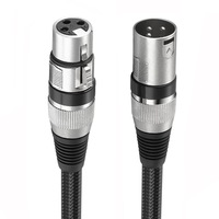 Línea de extensión XLR macho a hembra, cable Cannon DMX, para micrófono de sonido de escenario, cable de micrófono Cannon, cobre puro 22AWG