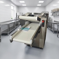 Machine à rouler la pâte semi-automatique pour boulangerie, usine alimentaire, en acier inoxydable, pour pain, toast, croissants, pâtisseries