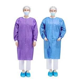 2022 cappotti da laboratorio con zip ospedaliera di alta qualità per uomo e donna