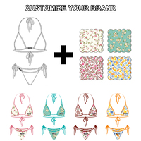 Conjuntos de Bikini de Satén de Lujo para Mujer, Tangas y Sujetadores Sexys para Mujeres Jóvenes, Ropa de Playa y Trajes de Baño Más Vendidos