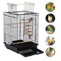 Vente flash Cage à oiseaux en fil de fer noir et blanc pour animaux de laboratoire Cage de reproduction d'oiseaux Karachi Lahore avec cage à oiseaux de compagnie perroquet