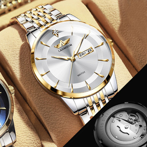 Reloj: Moda, Negocios, Deportes, Calendario de Doble Fecha, Resistente al Agua, Totalmente Automático, Caja Transparente con Bisagras Abiertas, Reloj de Pulsera - Product Image 2