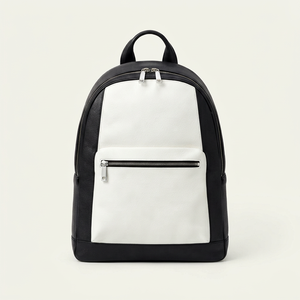 Mochila de Senderismo Antirrobo de Cuero Genuino con Patrón de Letras, Impermeable, con Respaldo Suave, Capacidad Inferior a 20L - Product Image 1