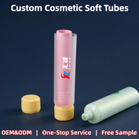 Tube souple cosmétique en plastique à double paroi blanc givré, avec bouchon à pression, pour crème pour les mains, lotion hydratante, soins de la peau, vide