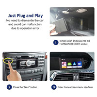 Adaptateur sans fil CarPlay Android Auto compatible NTG4.5 pour Mercedes Benz A/B/C/E/CLA/GLA/GLK/ML/SLK avec système NTG 4.5 Mirror Link