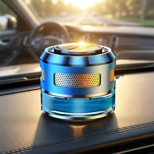 Purificador de Aire para Auto, Energía Solar, Aleación de Aluminio, Evaporación Natural, Fragancia Decorativa Lirio de los Valles, Aroma Duradero de 61-90 Días - Product Image 1
