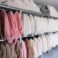Nouvel ensemble 2 pièces pour femme : haut tricoté à col et poignets en fausse fourrure et pantalon évasé, manches longues, tricot côtelé, vente en gros