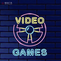 Enseigne néon LED pour Gamers, design console de jeu, éclairage d'ambiance cool, publicité