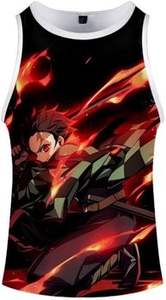 Fitspi 3D Imprimé Pull Tee En Gros Hommes Femmes Anime <span class=keywords><strong>Gilet</strong></span> Top Sans Manches TShirt Confortable Fit Design - Product Image 3