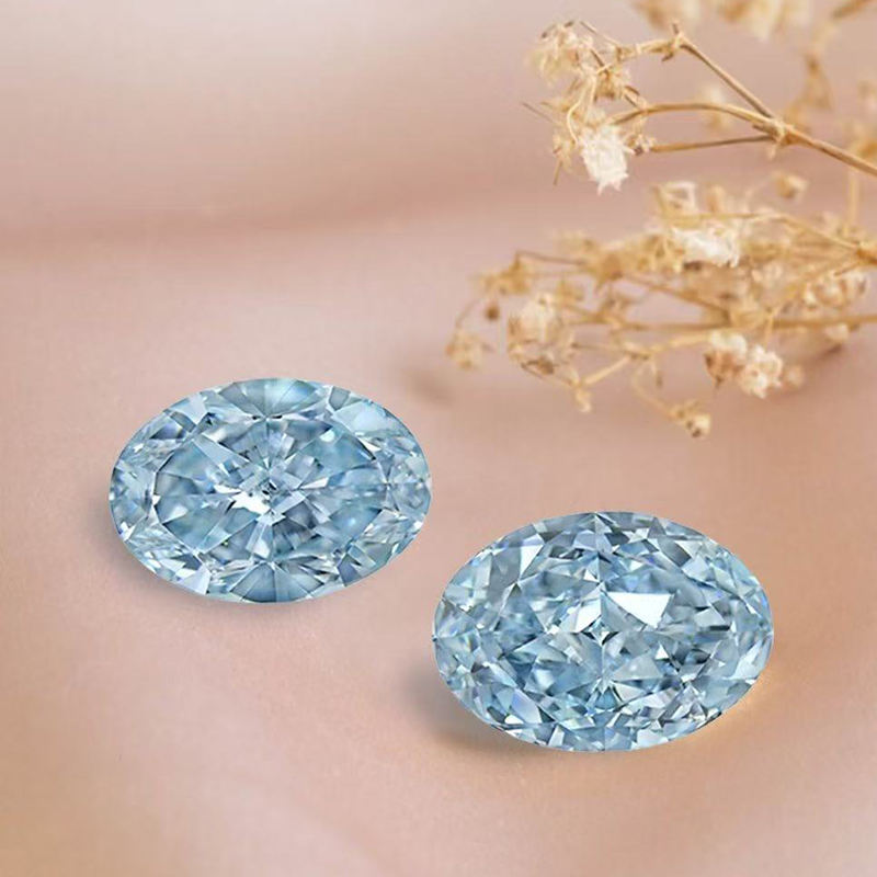 Wholesale Factory Direct Fancy Blue HPHT CVD Lab Grown Diamonds Heart ...