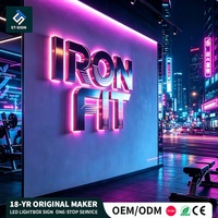 Enseigne commerciale LED 3D personnalisée ShunTai pour entreprises et hôpitaux - Enseigne publicitaire murale intérieure avec bandes LED rétroéclairées pour décoration