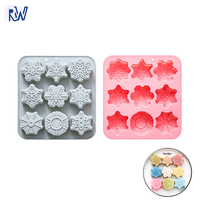Moule à pâtisserie en silicone en forme de flocon de neige - Facile à démouler, résistant aux hautes températures, pour gâteau au chocolat, bougie, bricolage