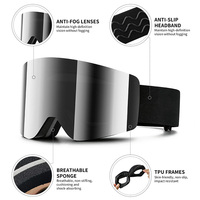 Lunettes de ski magnétiques avec protection UV400, lunettes de sport pour le ski, lunettes de soleil polarisées photochromiques, lunettes de snowboard personnalisées