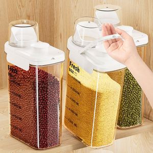 Pot de conservation transparent en plastique scellé de qualité alimentaire pour grains de café, collations, épices, céréales - Product Image 3