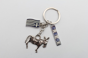 Llavero de <span class=keywords><strong>burro</strong></span> griego, colgantes DIY, joyería para hombre, llavero para coche, soporte de anillo de 30 mm, recuerdo para regalo - Product Image 3
