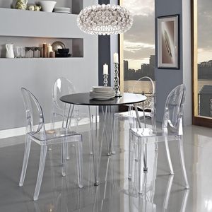 Sedia Ghost Moderna in Acrilico Impilabile per Cucina e Sala da Pranzo, Modello <span class=keywords><strong>Casper</strong></span> Completamente Assemblato - Product Image 5
