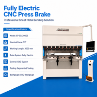 Prensa Plegadora CNC Servoeléctrica de 51 Toneladas y 2 Metros para Láminas Metálicas con Herramientas Segmentadas