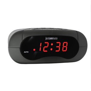 JUSTAMINUTE <b>Digital</b> Modern Alarm <b>Clock</b> with Snooze Function Black EH49101N - Product Image 2