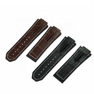 Cinturino per orologio in silicone nero marrone di lusso cinturino per orologio in pelle di gomma da 29mm per orologio king power - Product Image 4