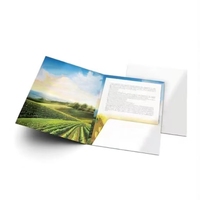 A2 mejor precio Oficina impresa papel de cartón A3 documento certificado archivo brillante laminación carpeta negra con bolsillos y logotipo