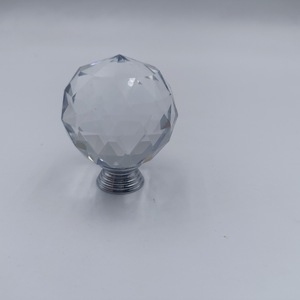 Crystal Drawer <b>Knobs</b> 30mm Spherical Glass With <b>Copper</b> Base Traditional Design For Furniture Handles - Product Image 2