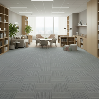 Dalles de moquette commerciales anti-statiques et écologiques à poils ras pour salles informatiques et bureaux