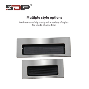 Nguồn nhà máy Bạc-đen lượn sóng hình chữ nhật nhúng trượt Closet Barn Door xử lý ngón tay cấp kéo - Product Image 3